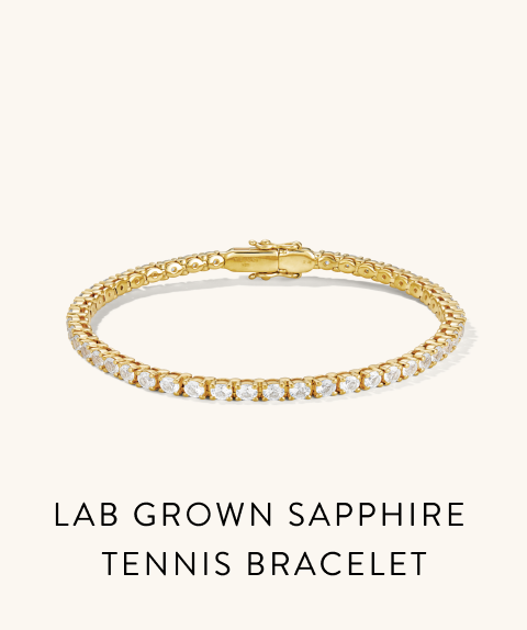 Lab Grown Sapphire Tennis Bracelet.