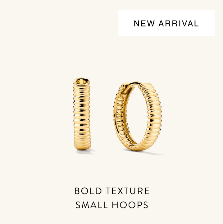 New Arrival. Bold Texture Small Hoops.