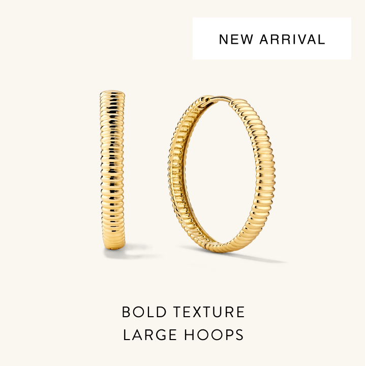 New Arrival. Bold Texture Large Hoops.