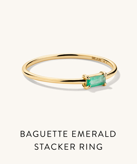 Baguette Emerald Stacker Ring.