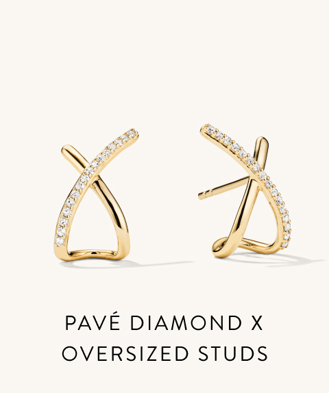 Pavé Diamond X Oversized Studs. 