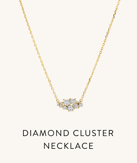 Diamond Cluster Necklace.