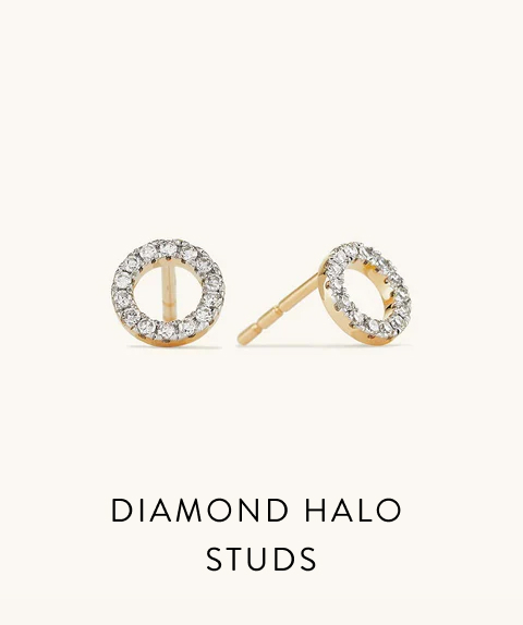 Diamond Halo Studs.