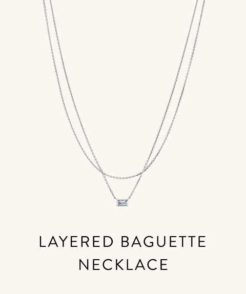 Layered Baguette Necklace.