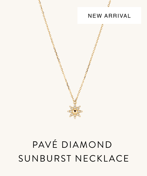 New Arrival. Pavé Diamond Sunburst Necklace.