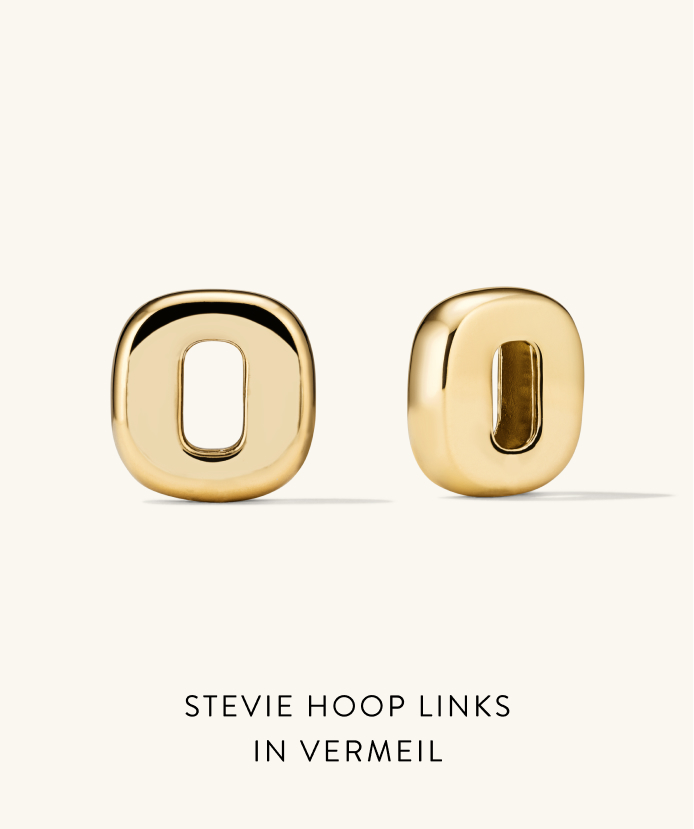 Stevie Hoop Links in Vermeil.