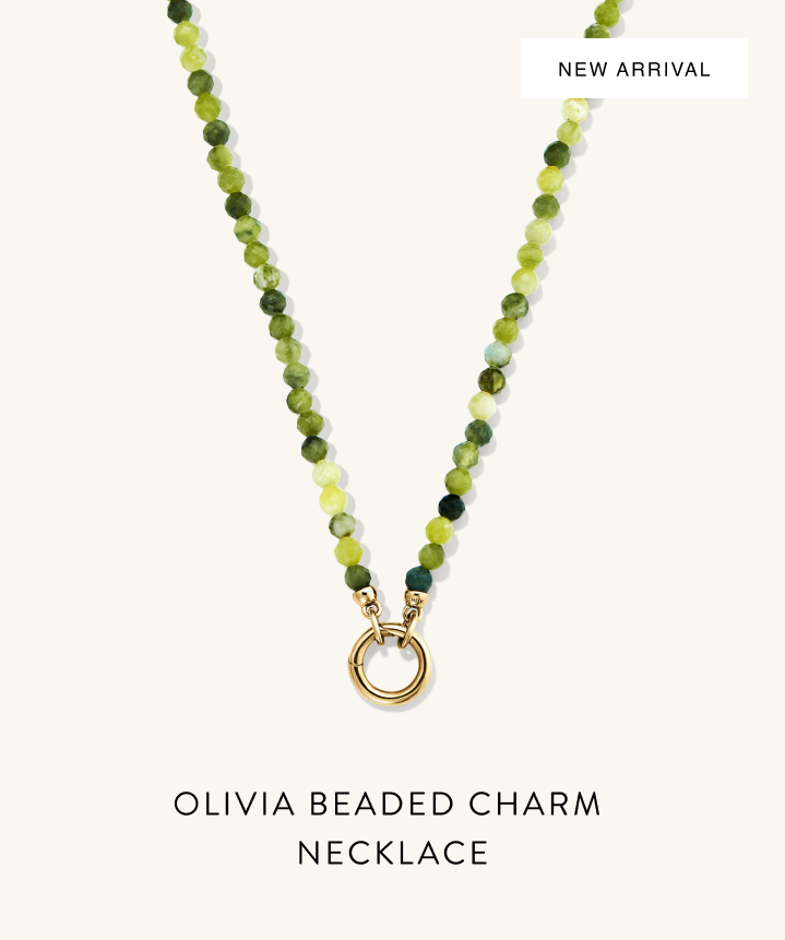 New Arrival. Olivia Beaded Charm Necklace.