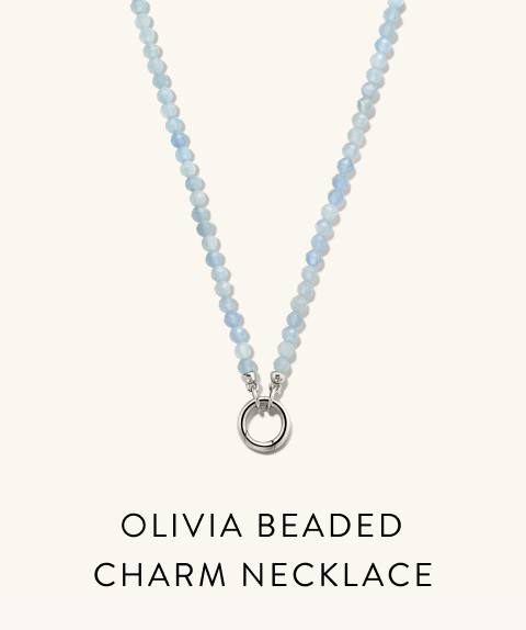 Olivia Beaded Charm Necklace.