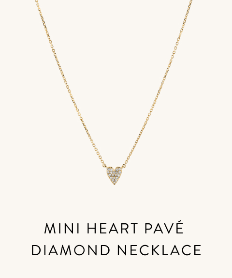 Mini Heart Pavé Diamond Necklace.