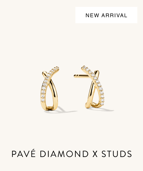 New Arrival. Pavé Diamond X Studs.