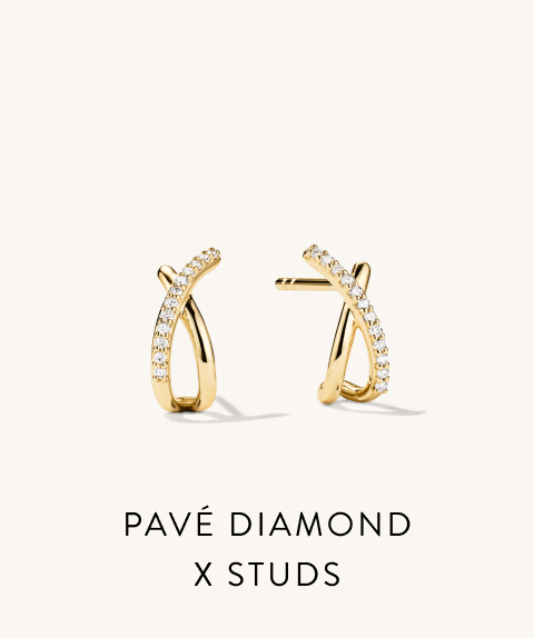 Pavé Diamond X Studs.