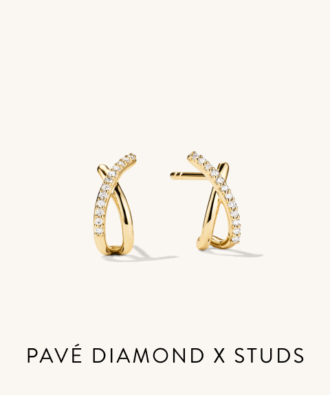 Pavé Diamond X Studs.