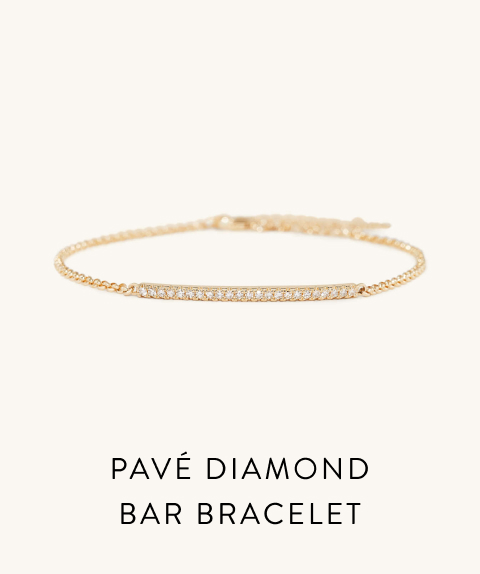 Pavé Diamond Bar Bracelet.