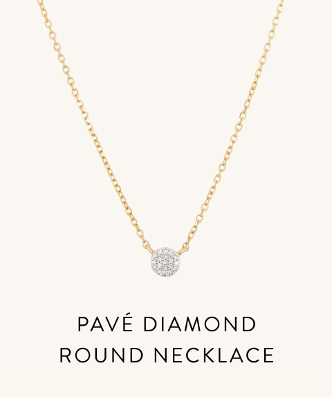 Pavé Diamond Round Necklace.