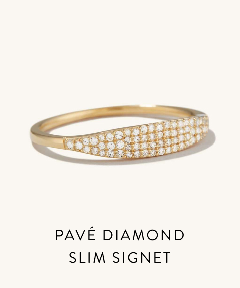 Pavé Diamond Slim Signet.