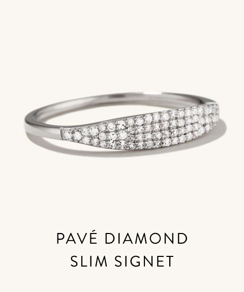 Pavé Diamond Slim Signet.