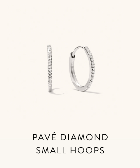 Pavé Diamond Small Hoops.