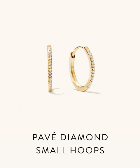 Pavé Diamond Small Hoops.