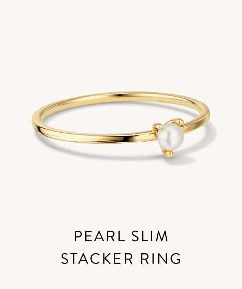 Pearl Slim Stacker Ring.