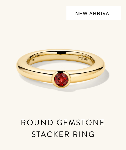 New Arrival. Round Gemstone Stacker Ring.