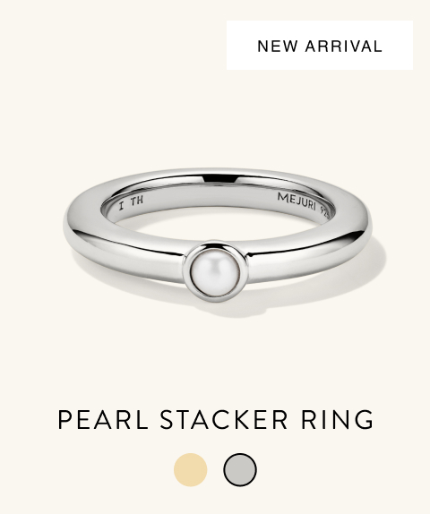 New Arrival. Pearl Stacker Ring.