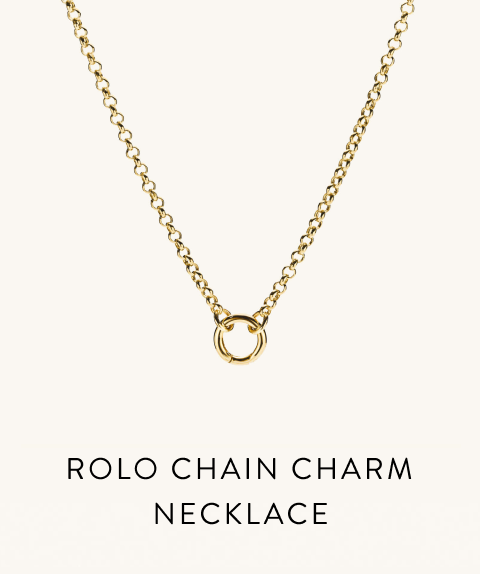 Rolo Chain Charm Necklace.