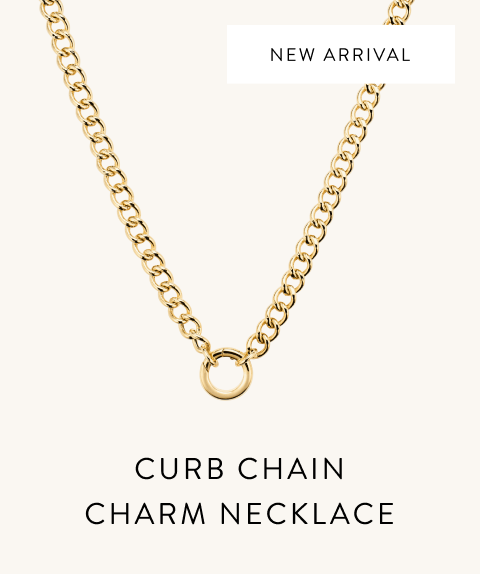 New Arrival. Curb Chain Charm Necklace.