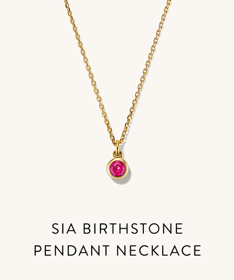 Sia Birthstone Pendant Necklace.