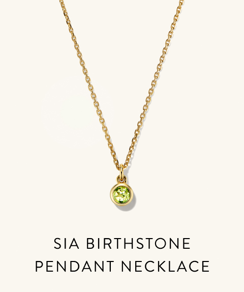 Sia Birthstone Pendant Necklace.