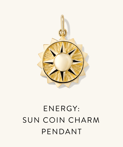 Energy: Sun Coin Charm Pendant.