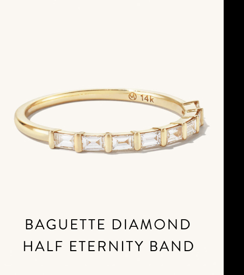 Baguette Diamond Half Eternity Band.