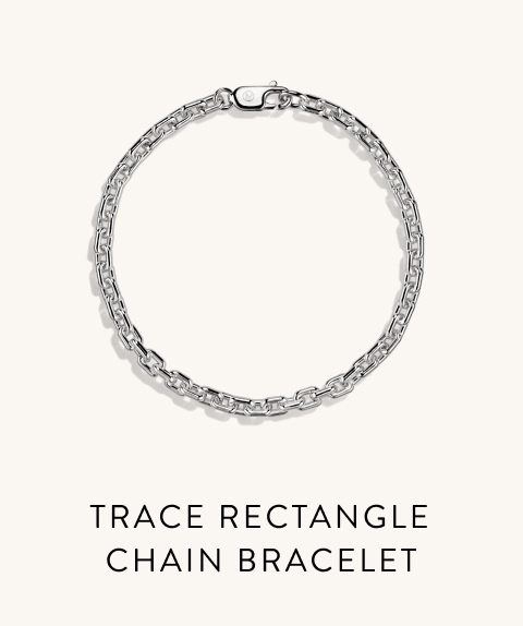 Trace Rectangle Chain Bracelet.