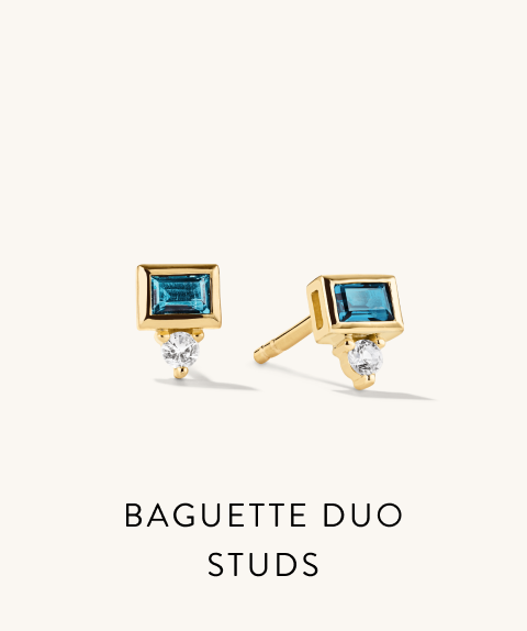 Baguette Duo Studs.