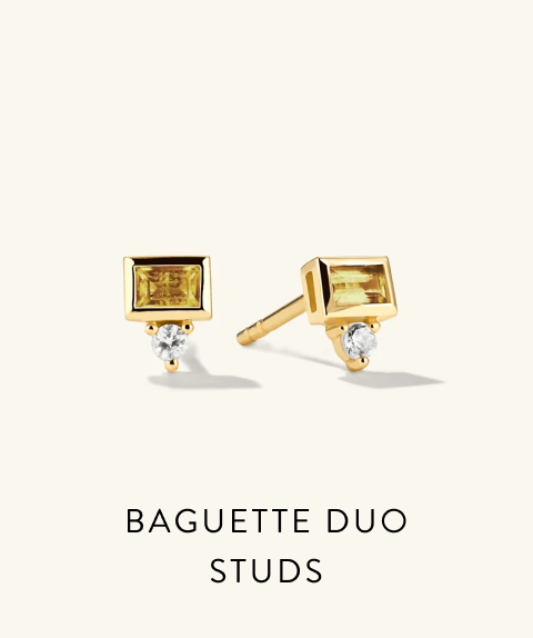 Baguette Duo Studs.