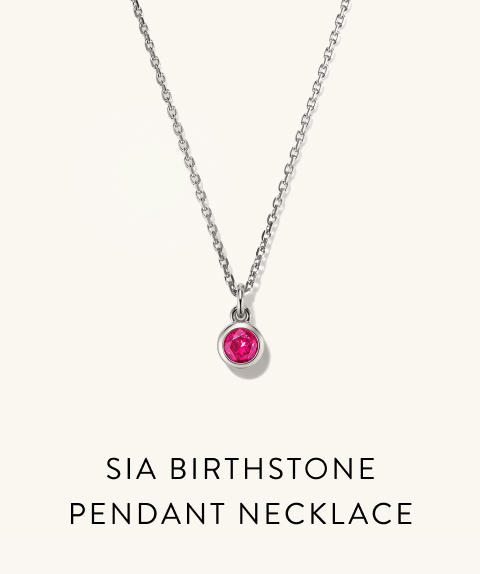 Sia Birthstone Pendant Necklace.
