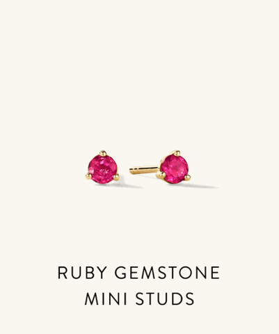 Ruby Birthstone Studs.