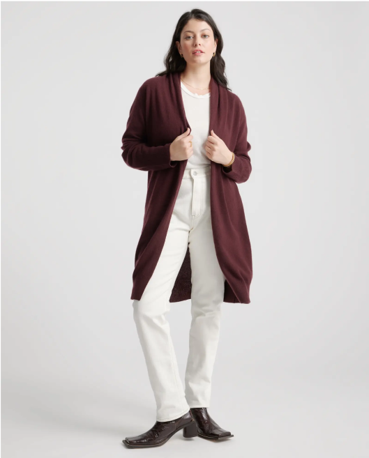 Mongolian Cashmere Cardigan Sweater
