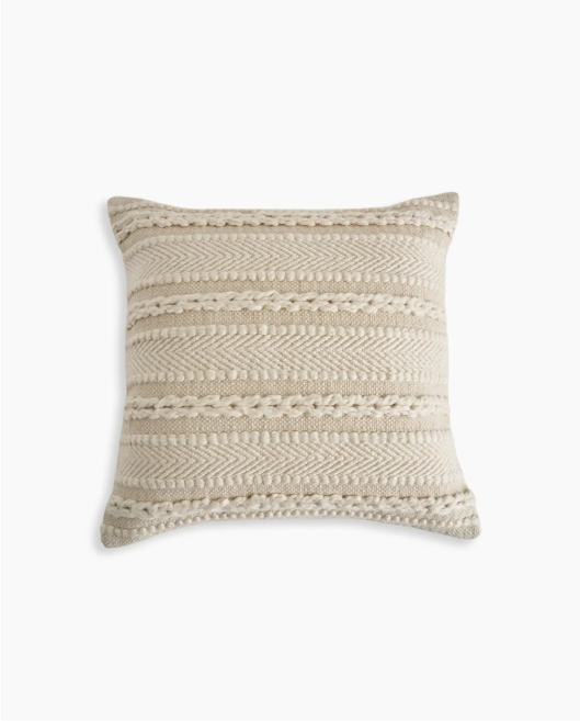 Braided Stripe Pillow Cover 