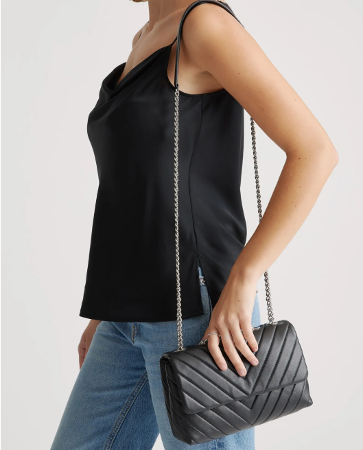 Italian Leather Quilted Convertible Crossbody