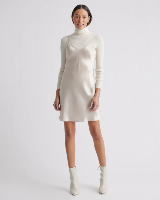 100% Washable Silk Mini Slip Dress