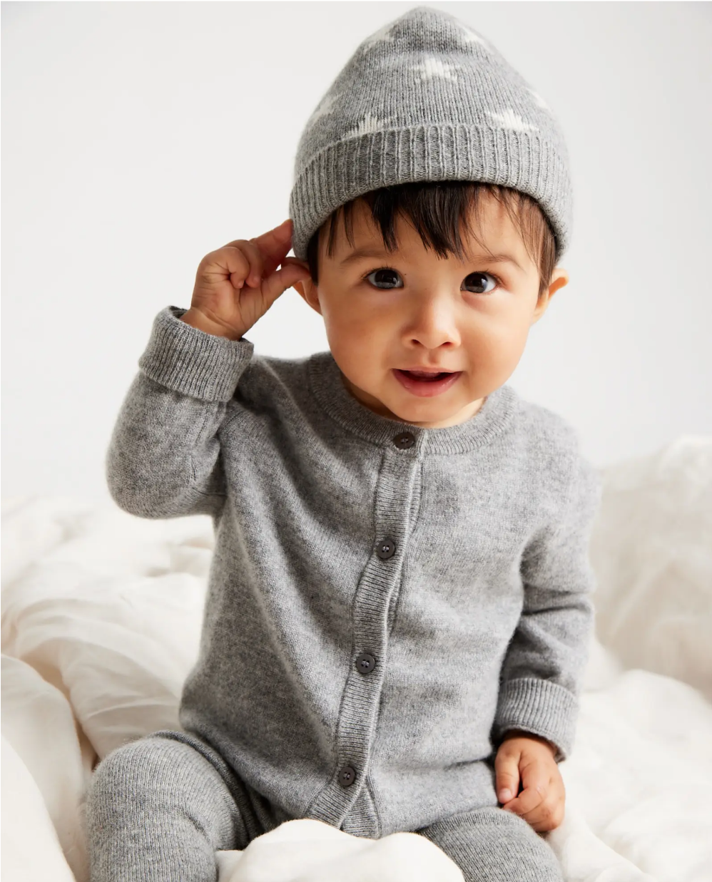Washable Cashmere Beanie & Bootie Set