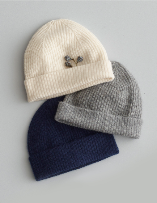 Mongolian Cashmere Ribbed Beanie