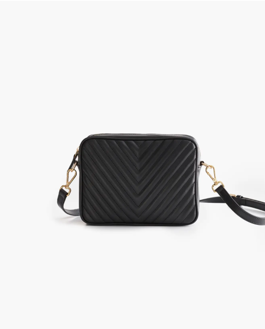 Italian Leather Quilted Crossbody Bag