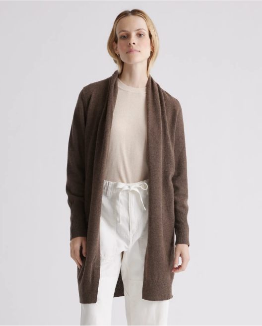 Mongolian Cashmere Duster Cardigan Sweater