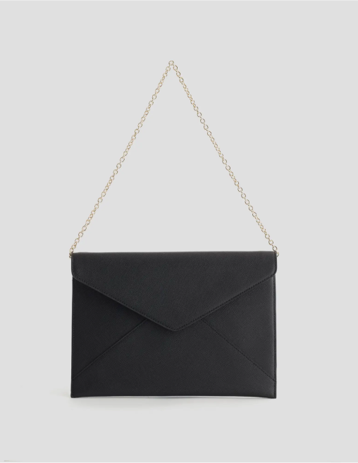 Italian Saffiano Leather Envelope Clutch