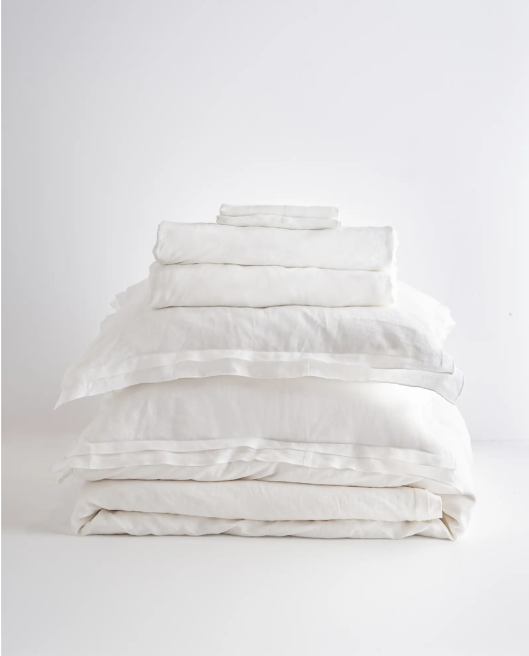 European Linen Double Edge Embroidery Duvet Deluxe Bundle