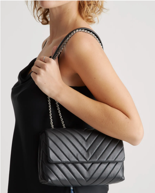 Italian Leather Quilted Convertible Crossbody