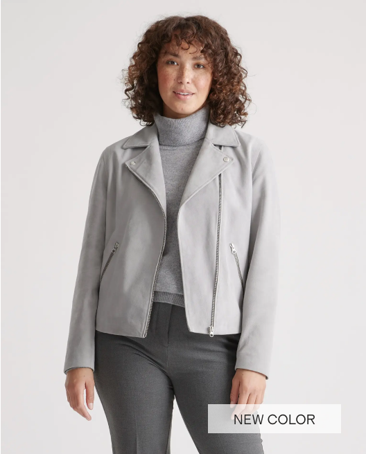 100% Suede Biker Jacket