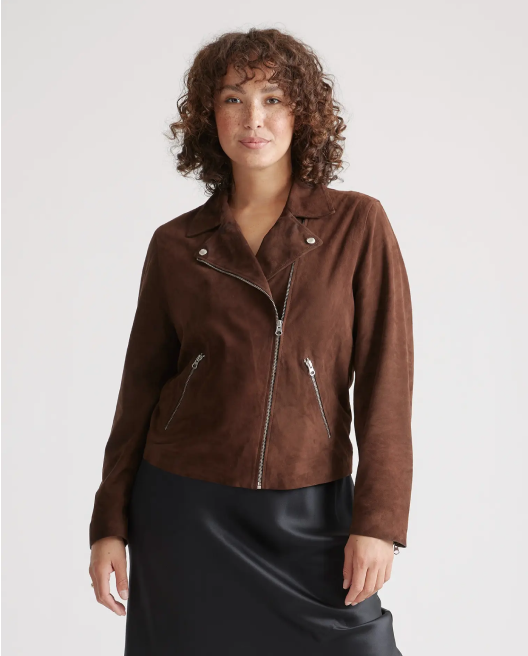 100% Suede Biker Jacket