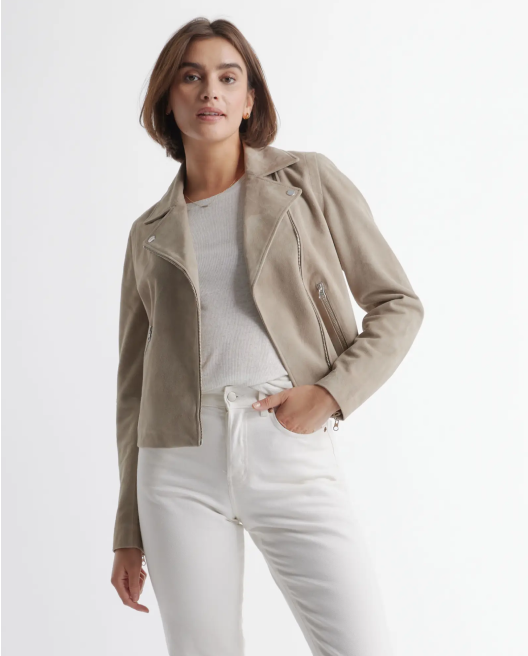 100% Suede Biker Jacket